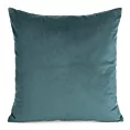 Poszewka na poduszkę 45x45 cm welwetowa, gładka ciemnoniebieska o delikatnym połysku GAJA 1