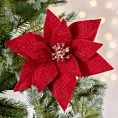 Świąteczny kwiat dekoracyjny z tkaniny o strukturze filcu