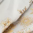 Koc 150x200 cm kremowo, złoty ozdobiony gwiazdkami JOY