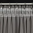 Zasłona popielata z matowego welwetu 140x300 cm taśma - MILO
