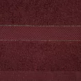 Ręcznik kąpielowy 50x90 cm bawełniany kolor bordowy z bordiurą w paseczki 500 g/m2 BARI