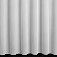 Firana szyta na przelotkach biała z supermiękkiej tkaniny o perłowym połysku, wykończona obciążnikiem