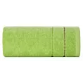 Ręcznik do rąk 30x50 cm bawełniany kolor jasnozielony z kontrastującymi paseczkami 500 g/m2 SUZI