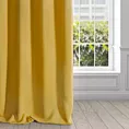 Zasłona musztardowa matowa, zaciemniająca 140x250 cm przelotka - TEO