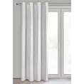 Zasłona biała z gładkiej matowej tkaniny 140x250 cm przelotka - ADARI