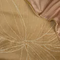 Bieżnik na stół miodowo, złocisty 35x140 cm welwetowy BLINK 12 z dużym wzorem kwiatu lotosu