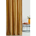 Zasłona szyta na taśmie 5 cm ceglasta z tkaniny welwetowej w pionowe prążki, wykończona obciążnikiem