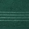Ręcznik kąpielowy 50x90 cm bawełniany kolor ciemnozielony z ozdobnym stębnowaniem na bordiurze 500 g/m2 FIORE