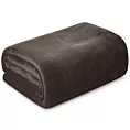 Koc 150x200 cm ciemno brązowy miękki i delikatny w dotyku jednokolorowy koc SIMPLE 1