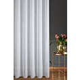 Firana szyta na taśmie 5 cm biała półprzezroczysta, z tkaniny typu żorżeta o niestandardowej wysokości 340cm, wykończona obciążnikiem