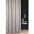 Zasłona szyta na flexach kremowo srebrna z eleganckiej tkaniny zasłonowej o prostym splocie z połyskującym dodatkiem