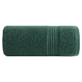 Ręcznik do rąk 30x50 cm bawełniany kolor zielony 0 twist zdobiony paseczkami 550 g/m2 MOLLY