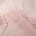 Firana różowa z błyszczącą moherową nicią zdobiona falbanami 140x250 cm przelotka ARIANA DIVA LINE