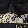 Ręcznik do rąk 30x50 cm bawełniany kolor czarny z designerską bordiurą 500 g/m2 EVA 15 Eva Minge