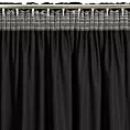Zasłona welwetowa czarna zdobiona lśniącym marmurkiem 140x270 taśma - DORI