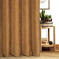 Zasłona szyta na taśmie 5 cm ceglasta z miękkiej w dotyku tkaniny szenilowej