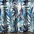Tkanina zasłonowa zaciemniająca typu blackout z motywem egzotycznych liści