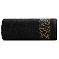 Ręcznik kąpielowy 50x90 cm bawełniany kolor czarny z żakardową bordiurą 480 g/m2 NIKA