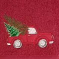 Ręcznik kąpielowy świąteczny 70x140 cm bawełniany kolor czerwony 450 g/m2 SANTA