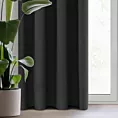 Zasłona czarna z tkaniny typu dimout 140x250 cm przelotka - NERISA