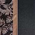 Komplet obrus z bieżnikiem czarno, beżowy 140x300 cm ANITA 1 zdobiony subtelnym wzorem roślinnym