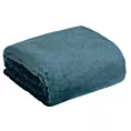 Koc 150x200 cm granatowy miękki w dotyku z wytłaczanym wzorem jodełki CINDY 5 Design 91