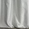 Zasłona szyta na taśmie 5 cm MANSION srebrna z matowej naturalnej tkaniny w drobny geometryczny wzór