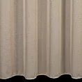 Firana szyta na taśmie 5 cm beżowa z drobnej siateczki, wykończona obciążnikiem