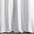 Zasłona szyta na tunelu FIONA srebrna z dwustronnej tkaniny w paseczki z dodatkiem srebrnej nici