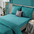 Prześcieradło jersey z gumką 220x200 cm z bawełny kolor turkusowy 140 g/m2 ADELA