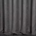 Zasłona szyta na taśmie 5 cm popielata z miękkiej tkaniny o welurowej strukturze