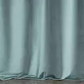 Zasłona szyta na flexach ENYA morska z miękkiej półmatowej tkaniny welwetowej