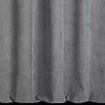 Zasłona szyta na taśmie fala stalowo popielata z dwustronnej tkaniny zaciemniającej 100% blackout, o strukturze weluru