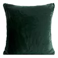 Poszewka na poduszkę 60x60 cm ciemnozielona z miękkiej futrzanej tkaniny NINA
