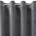 Zasłona grafitowa z matowego welwetu 140x250 cm przelotka - MELANIE