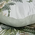 Pościel 220x200 cm bawełniana kolor biały, zielony z wzorem roślinnym SPRING 30