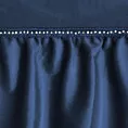 Zasłona welwetowa granatowa zdobiona falbanami 140x250 cm przelotka - SAMI