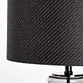 Lampa stołowa czarna MATEO z podstawą z dymionego szkła