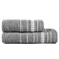 Zestaw ręczników bawełnianych na prezent 2 szt kolor stalowy 500 g/m2 JOLY