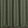 Zasłona szyta na taśmie 5 cm zielono kremowa z tkaniny w drobny wzór, przetykany błyszczącą nicią