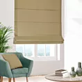Roleta rzymska beżowa z tkaniny trudnopalnej, zaciemniającej, typu blackout