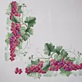 Obrus naturalny 140x220 cm SUMMER 4 z nadrukowanym motywem winorośli