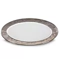 Patera z ceramiki dekoracyjnej ALTEA ze srebrnymi wytłoczeniami