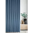 Zasłona szyta na flexach ciemnoniebieska z tkaniny strukturalnej z delikatnym połyskiem
