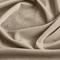 Zasłona szyta na taśmie 5 cm ENYA ciemnobeżowa z miękkiej półmatowej tkaniny welwetowej