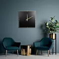 Dekoracyjny zegar ścienny z metalu w stylu nowoczesnym, kwadratowy