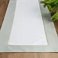 Bieżnik na stół naturalno, oliwkowy 40x180 cm SANDI z ozdobną listwą i beżową wypustką