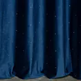 Zasłona szyta na taśmie 5 cm granatowa z miękkiej, welwetowej tkaniny z błyszczącą cyrkonią Italissima Eva Minge