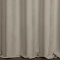 Zasłona szyta na taśmie 5 cm ciemnobeżowa z miękkiej tkaniny o welurowej strukturze i wyraźnym splocie