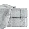 Ręcznik kąpielowy 50x90 cm bawełniany kolor srebrny z geometrycznym motywem 500 g/m2 ROSA